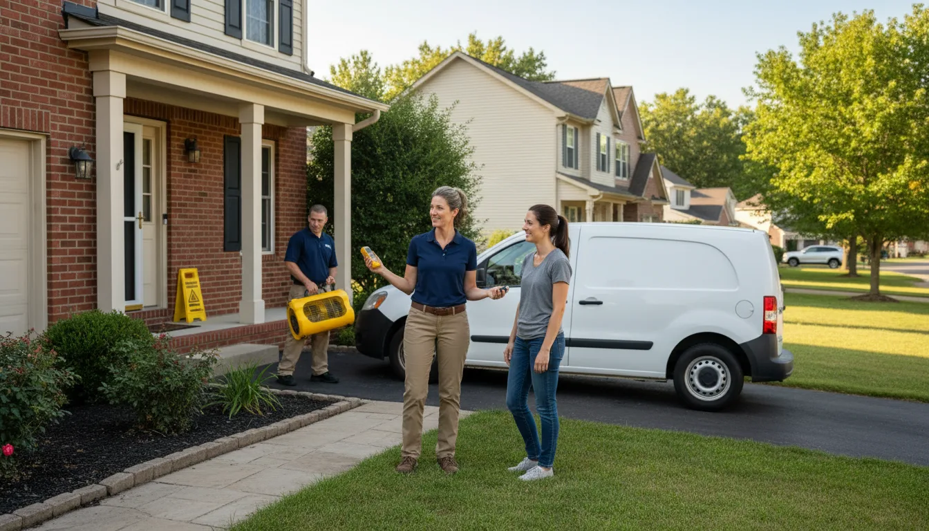 Residential water damage restoration in Merna, NE